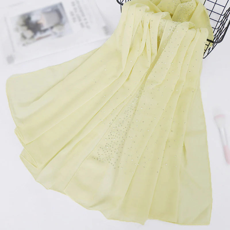 Pearl and Sparkle Detailed Chiffon Hijabs