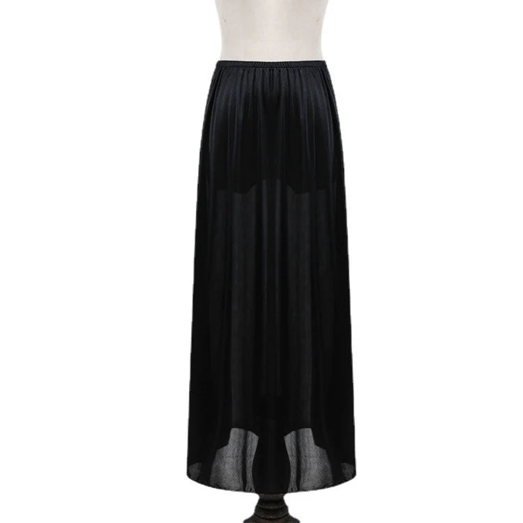 Basic Black Satin Under Skirt Slips