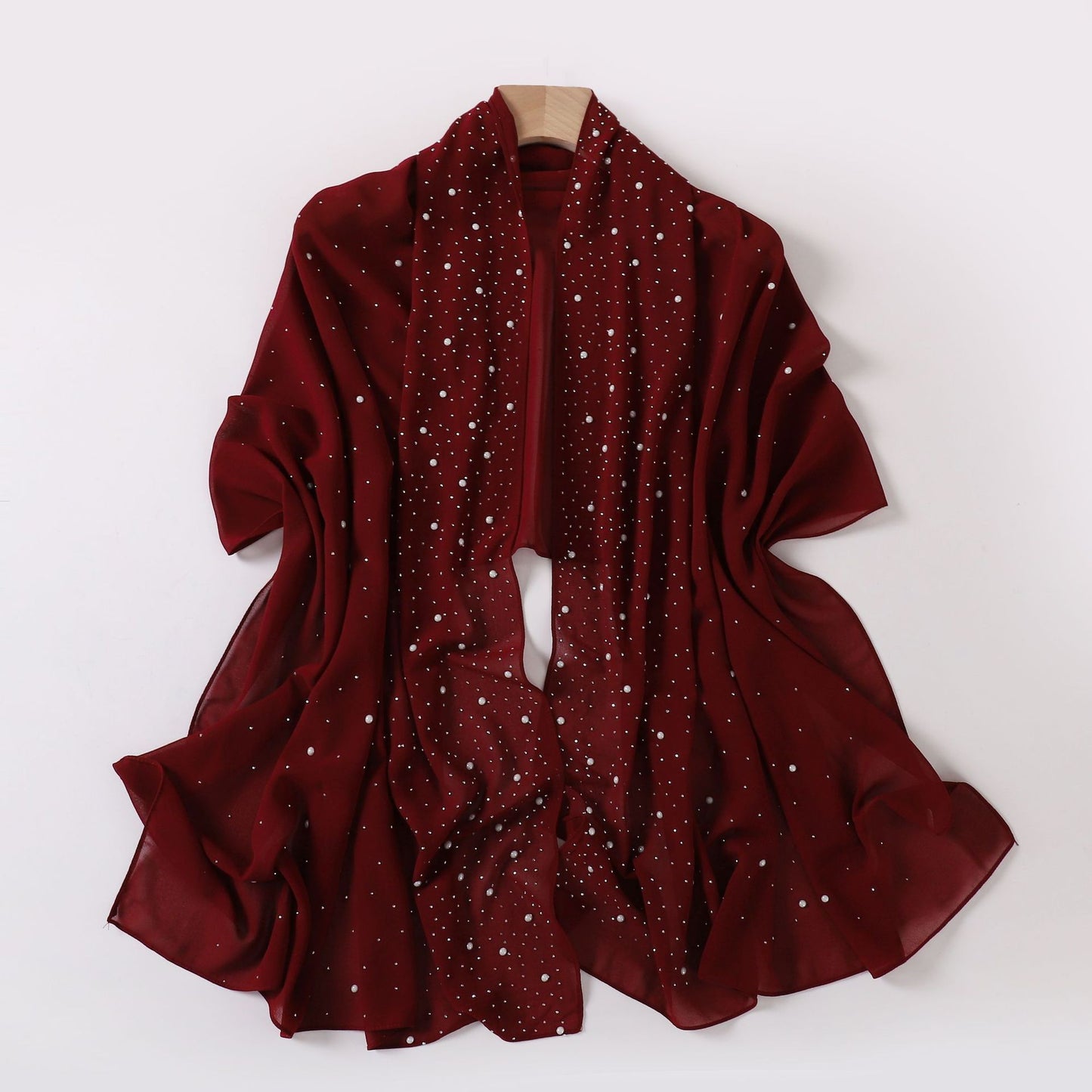 Pearl and Sparkle Detailed Chiffon Hijabs