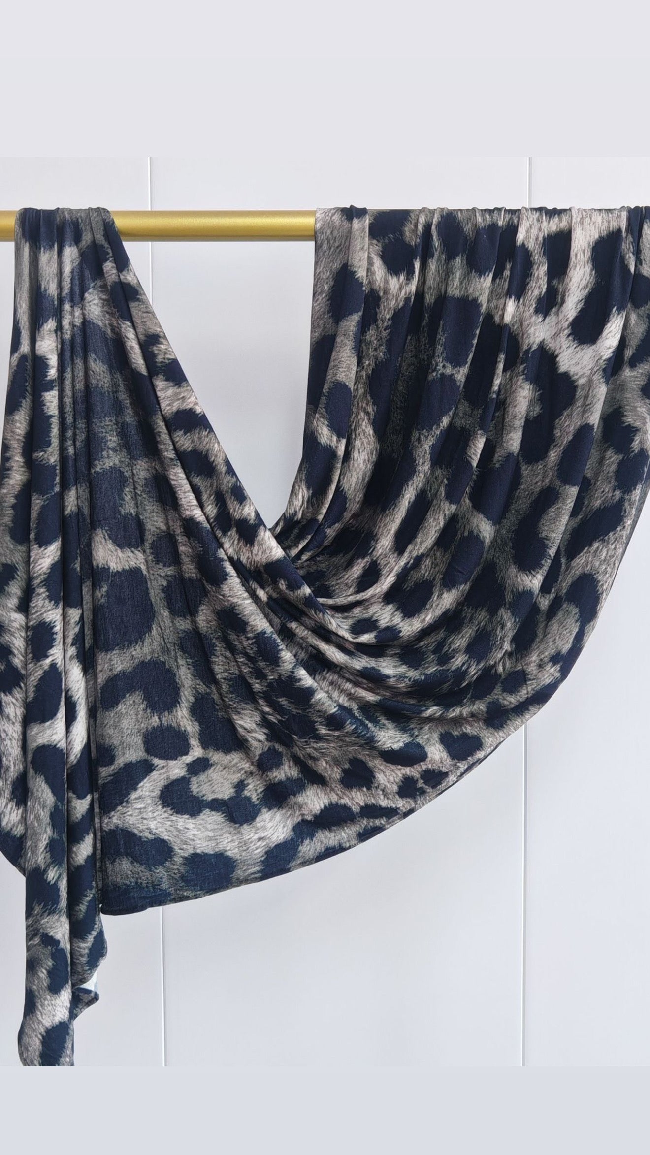 Snow Leopard Jersey Cotton Print Hijab