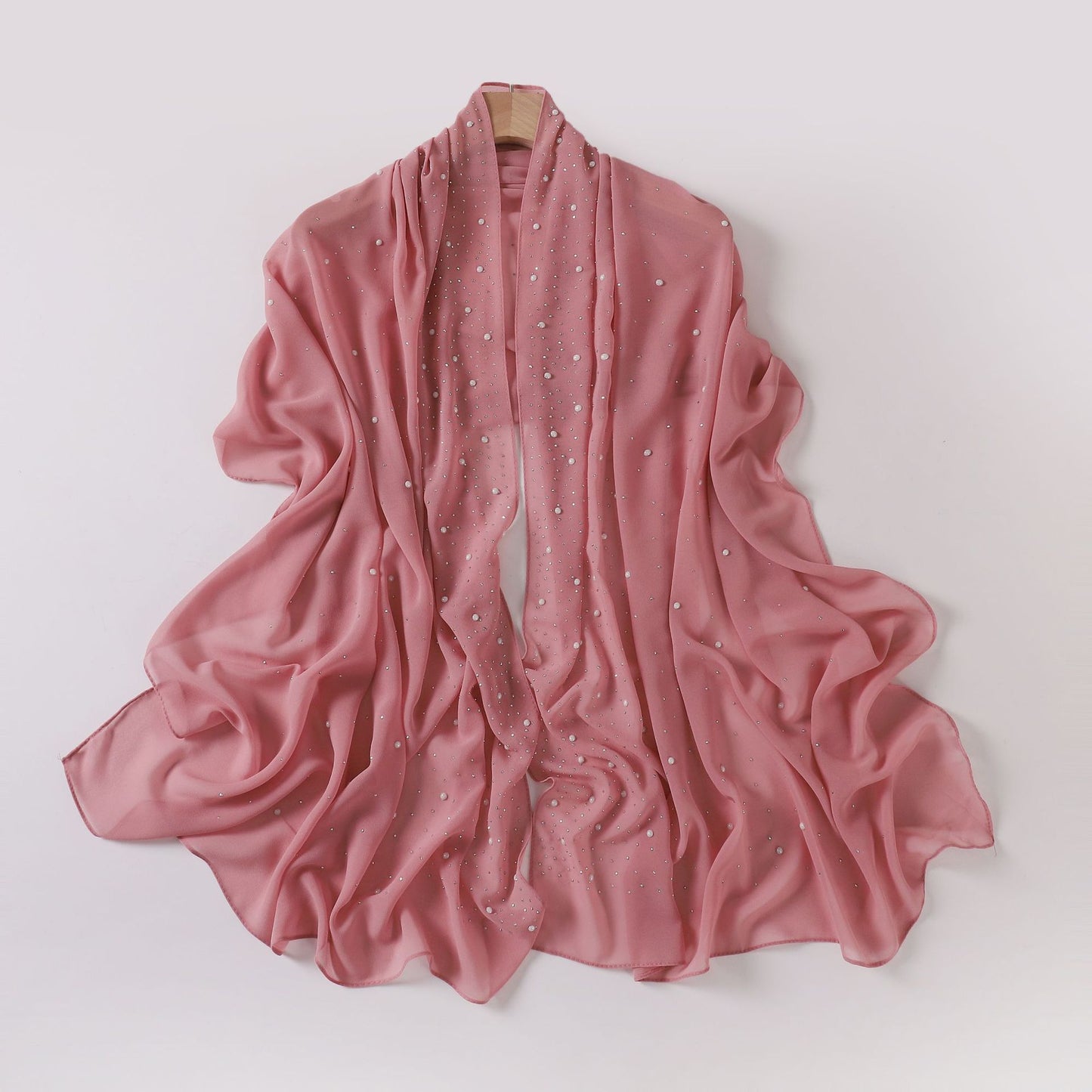 Pearl and Sparkle Detailed Chiffon Hijabs
