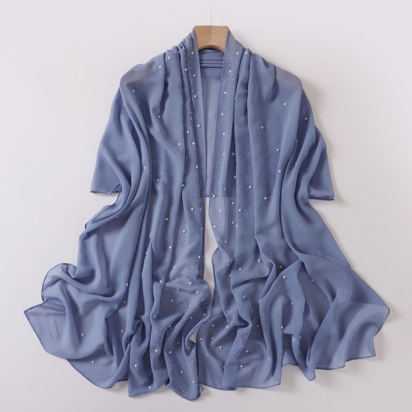 Pearl and Sparkle Detailed Chiffon Hijabs