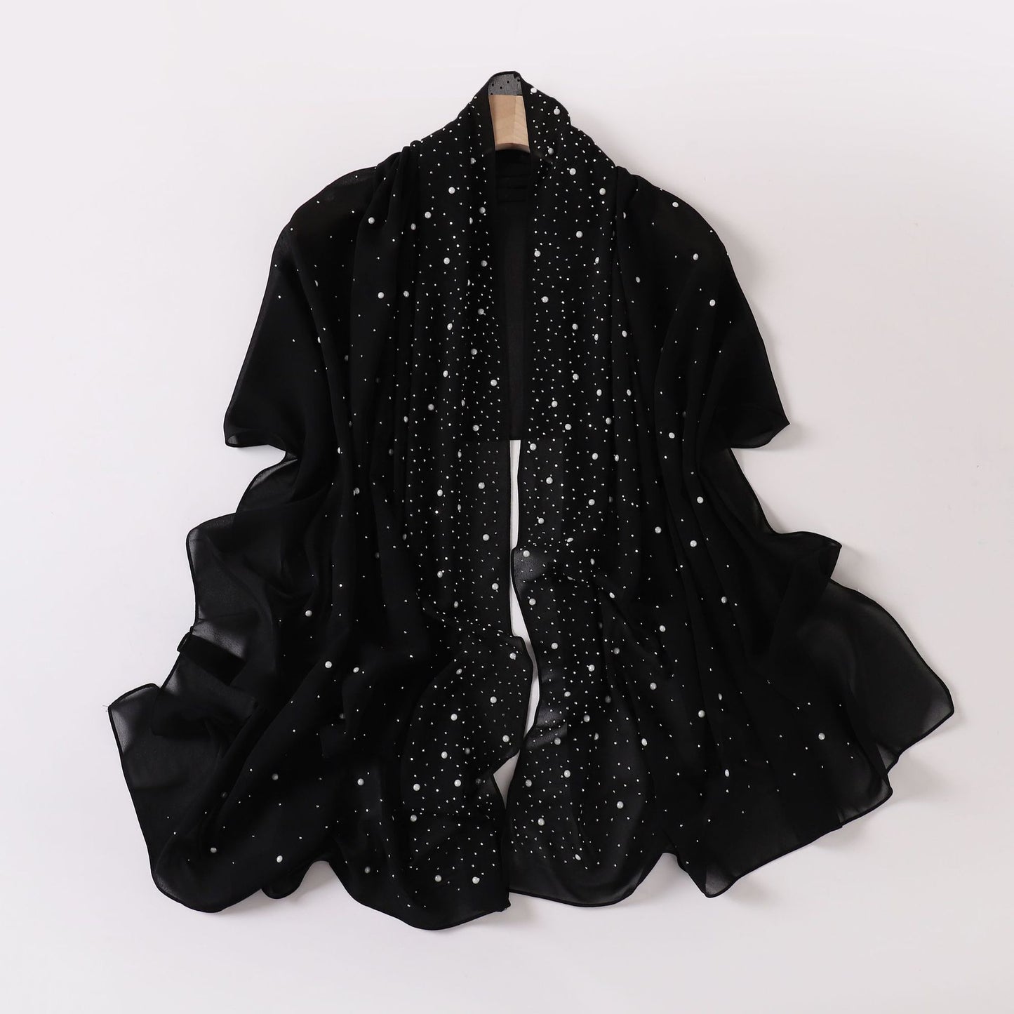 Pearl and Sparkle Detailed Chiffon Hijabs