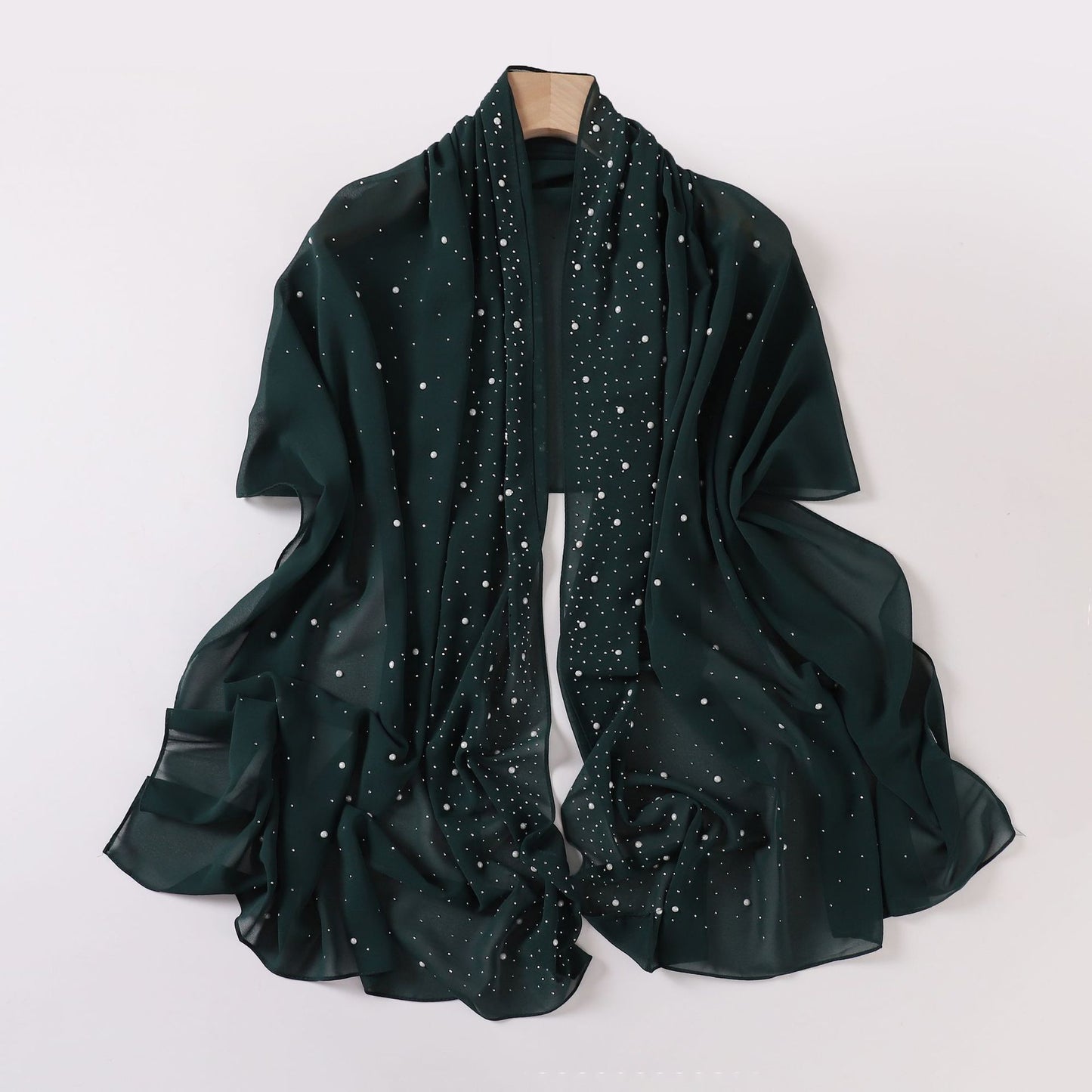 Pearl and Sparkle Detailed Chiffon Hijabs