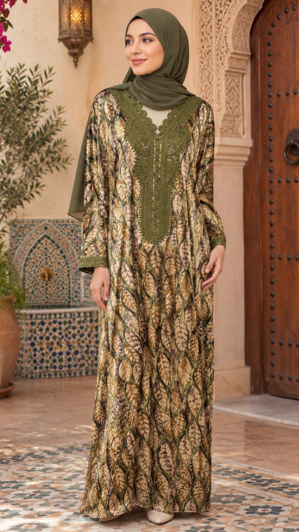 Olive Leaf Moroccan Gandoura