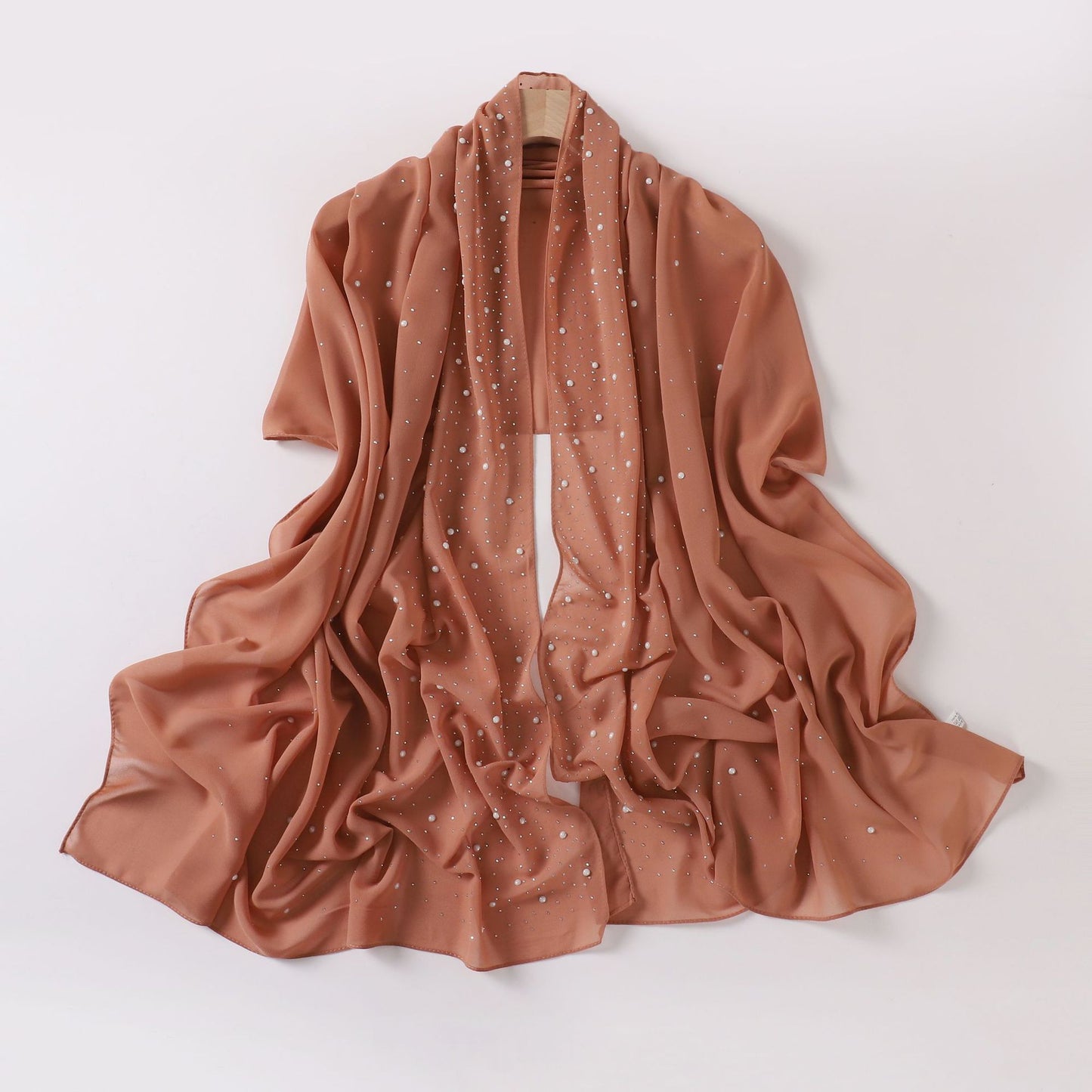 Pearl and Sparkle Detailed Chiffon Hijabs