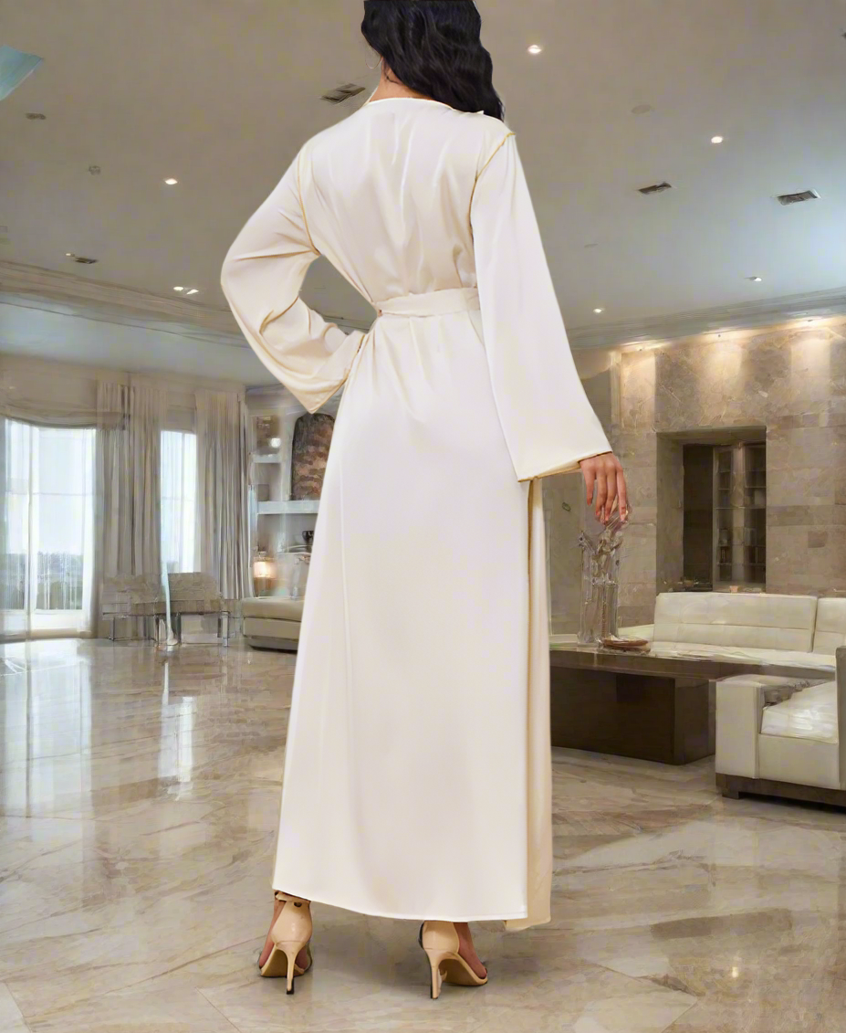 Dubai Style Beaded Abaya Dress(Multi Colors)
