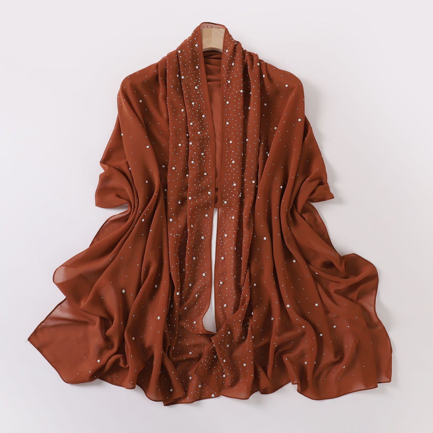Pearl and Sparkle Detailed Chiffon Hijabs