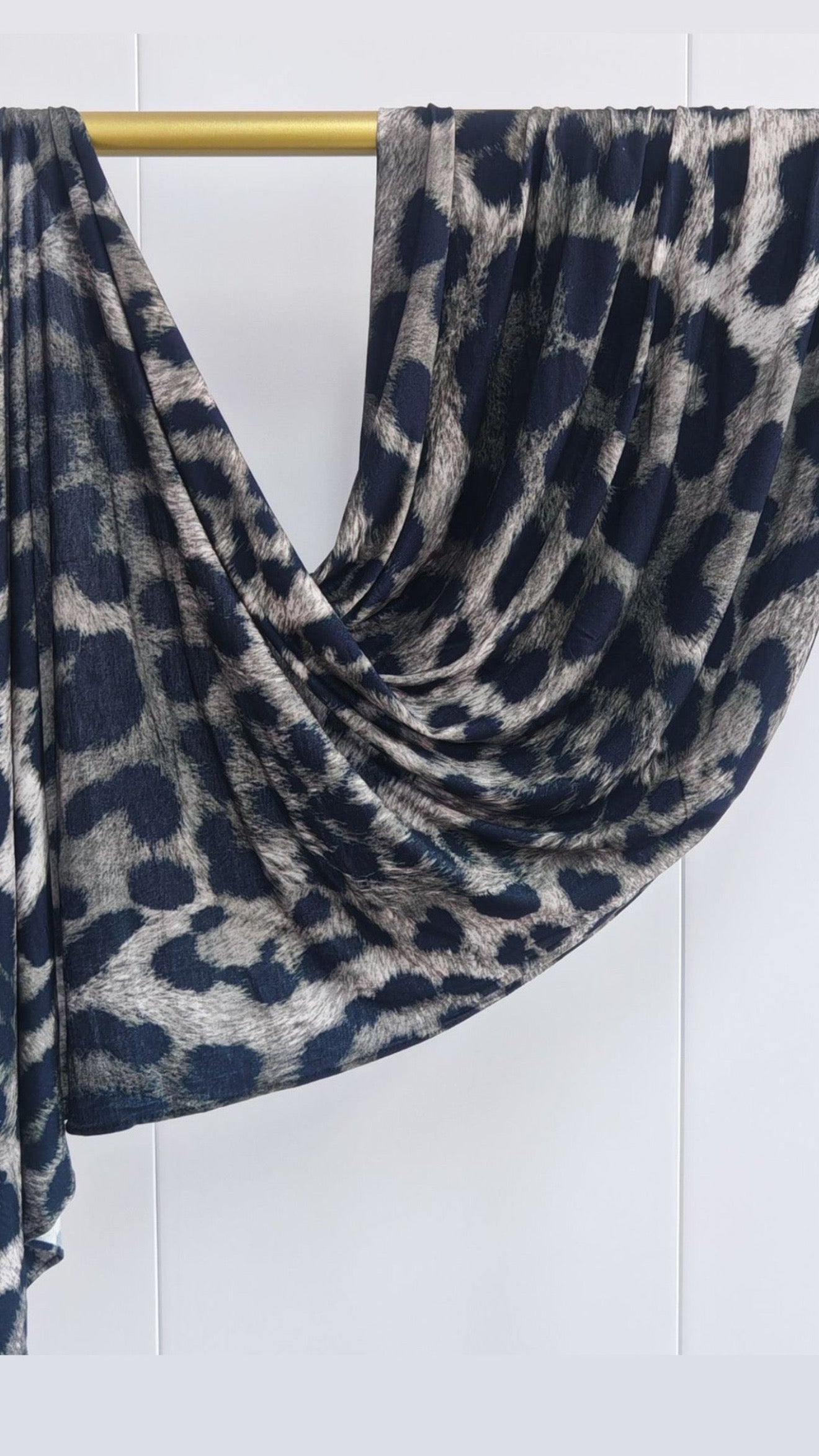 Snow Leopard Jersey Cotton Print Hijab