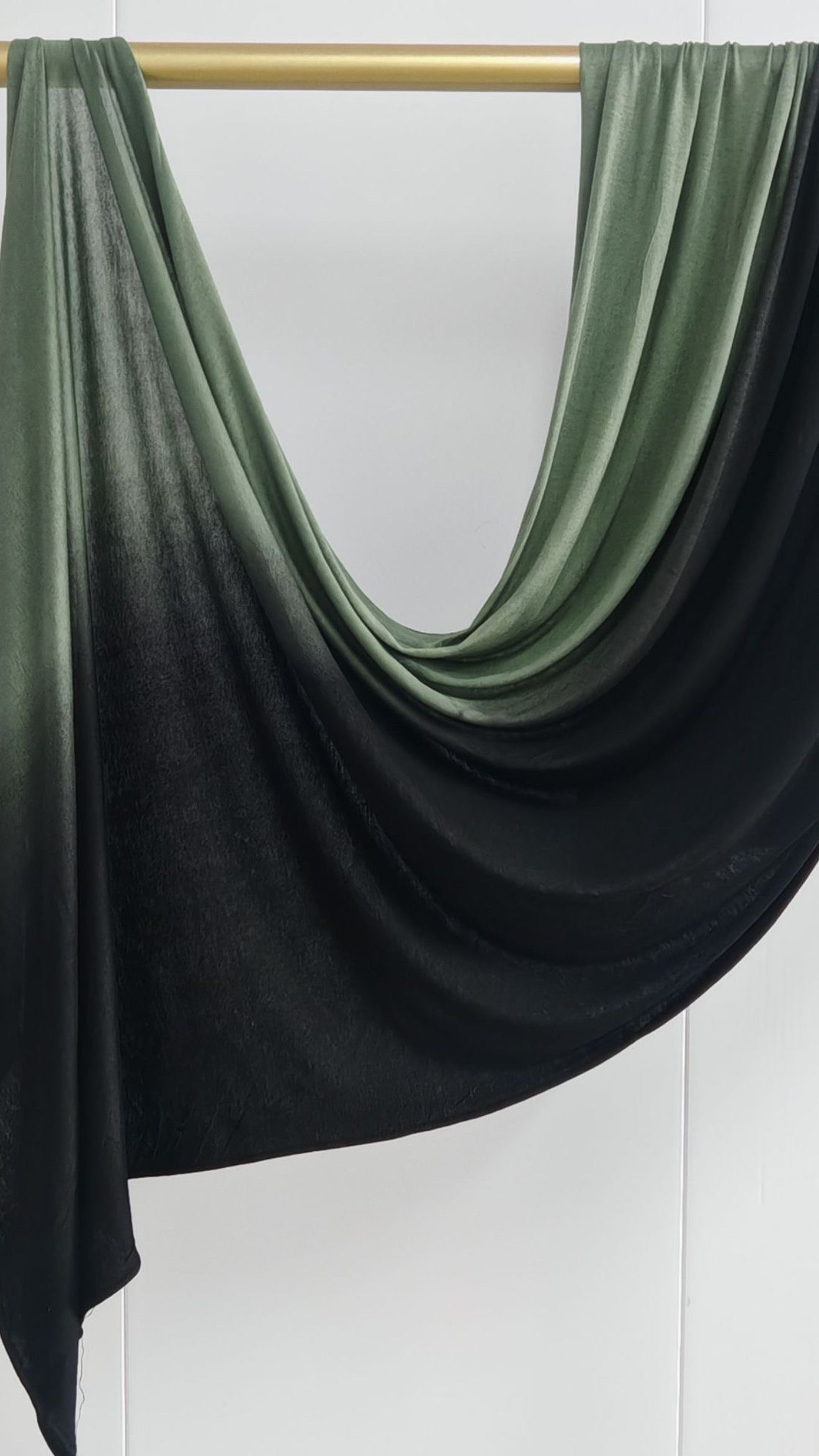 Sage & Black Ombré Double Sided Jersey Cotton Hijab