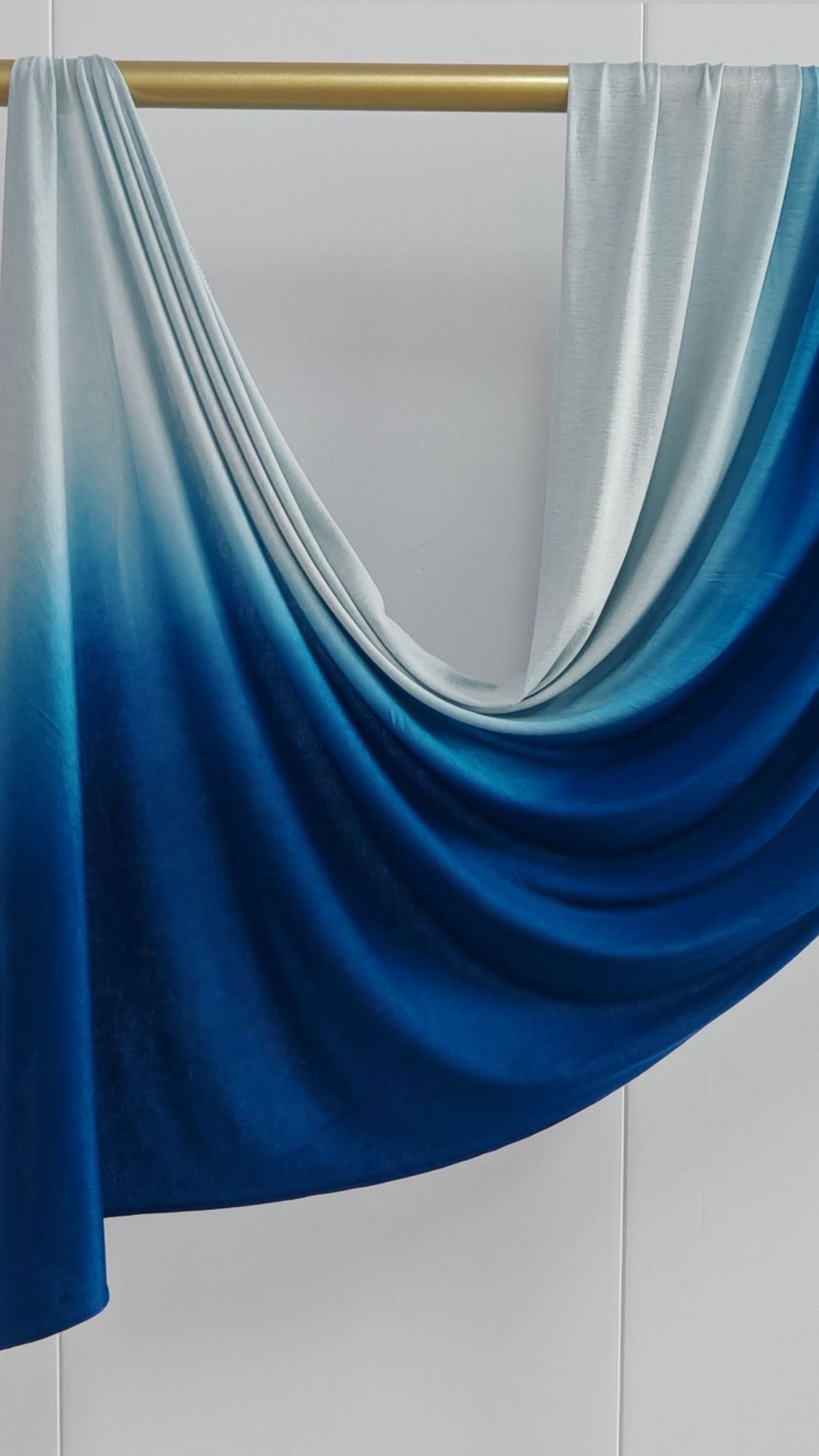 Light Blue & Ocean Blue Ombré Double Sided Jersey Cotton Hijab (Copy)