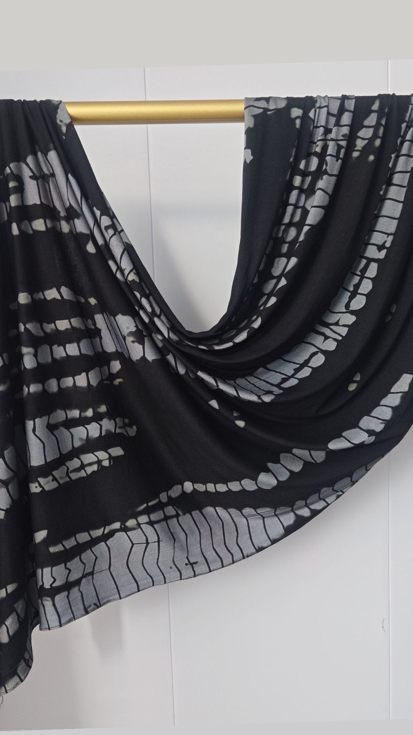 Sahara Gray Smoke Jersey Cotton Print Hijab