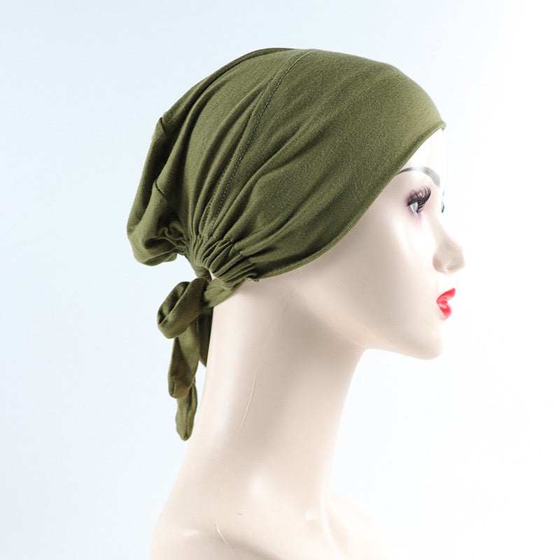 Hijab Tie Back Under Caps