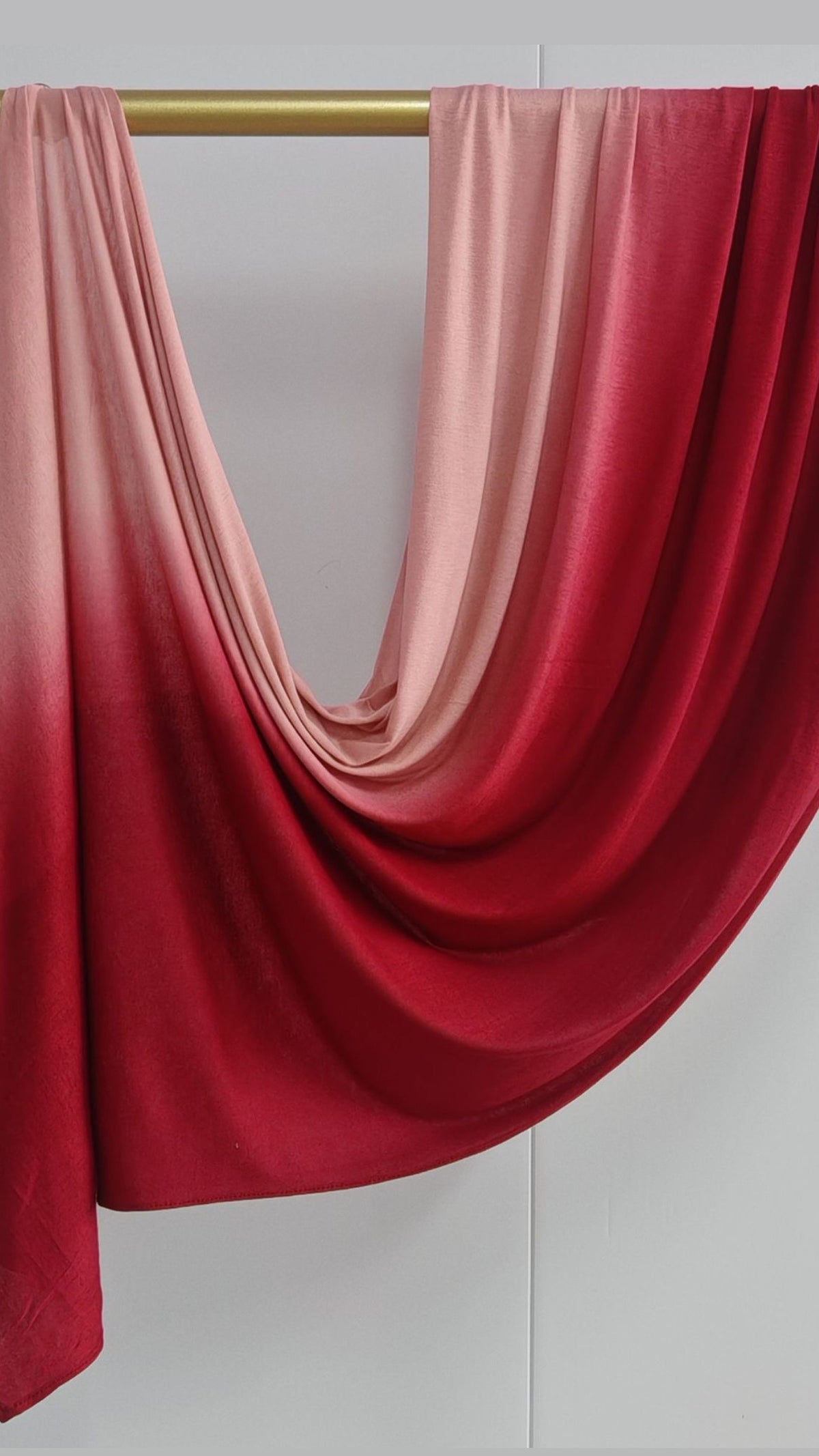 Pink & Burgundy Ombré Double Sided Cotton Jersey Hijab