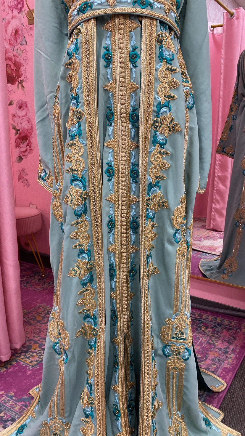 Moroccan Traditional Satin Lined Kimono Caftan