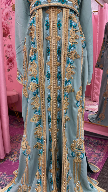 Moroccan Traditional Satin Lined Kimono Caftan