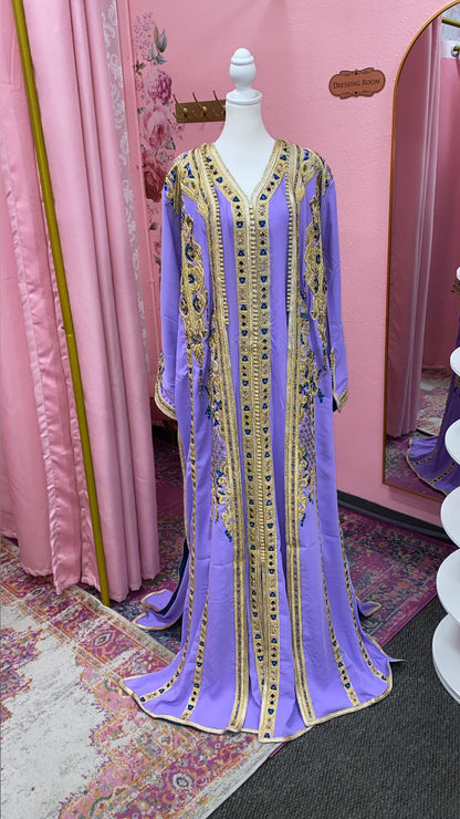 Moroccan Traditional Satin Lined Kimono Caftan