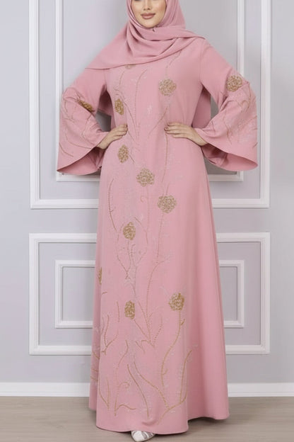 Dubai Style Floral Embellished Dress