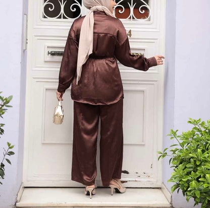 Turkish Satin Pant Suit Set