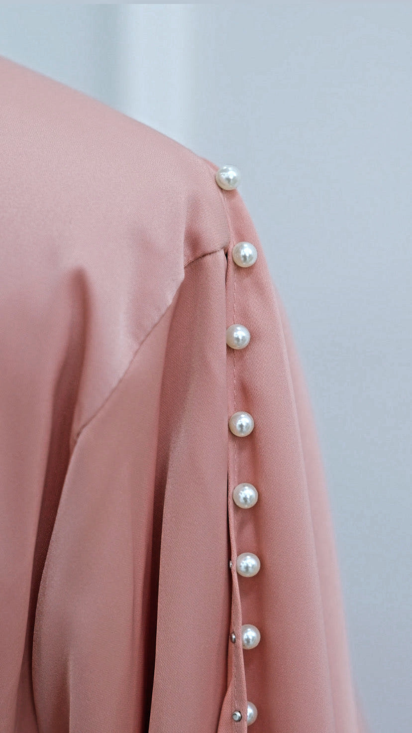 Pearl Lined Abaya Dress