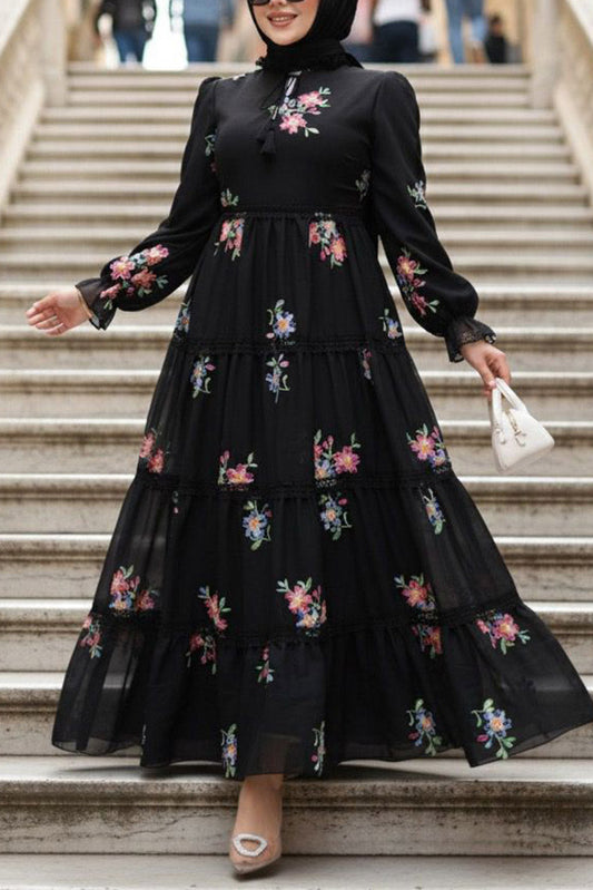 Turkish Floral Embroidered Dress
