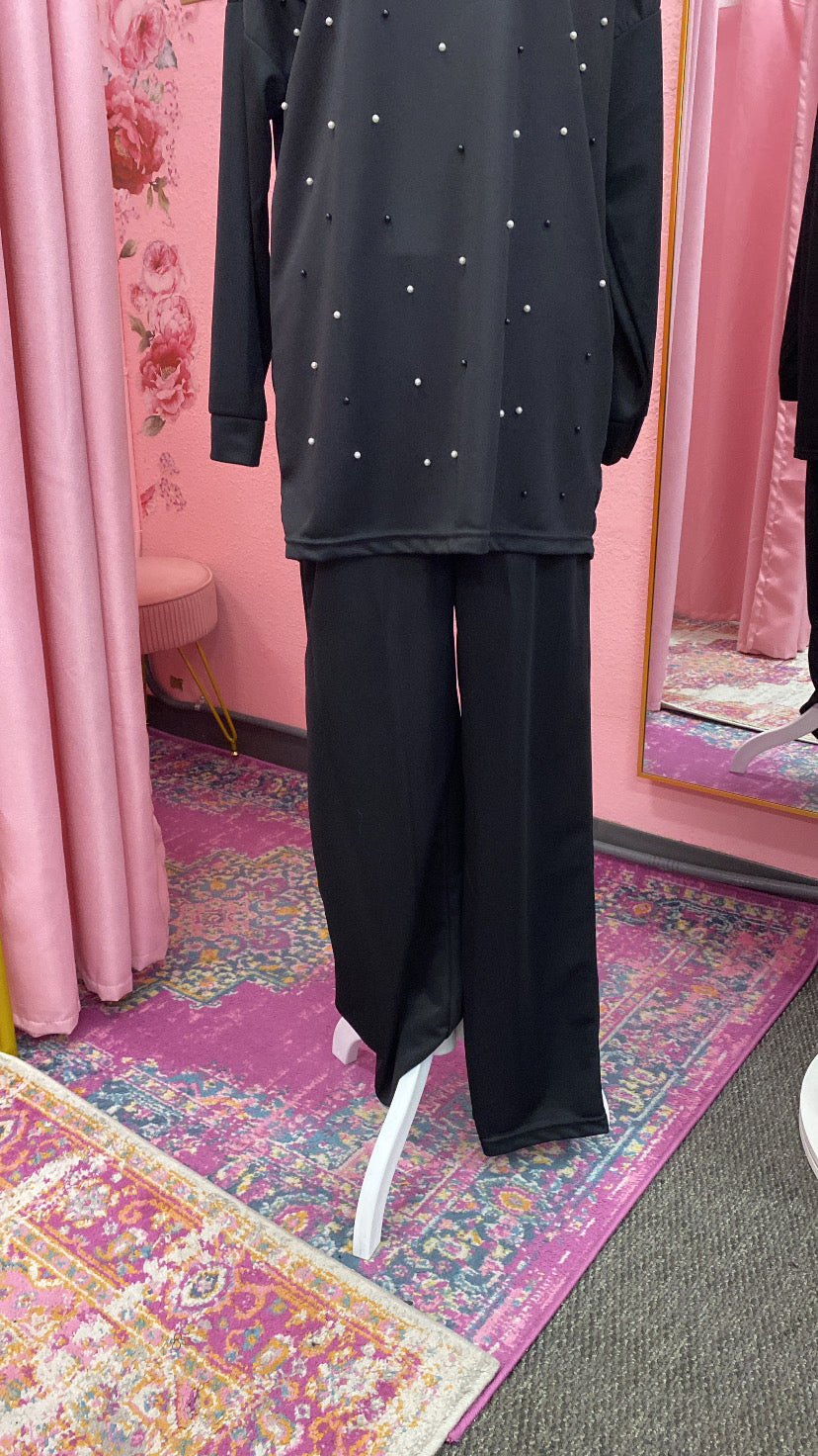 Turkish Style Pearl Deatiled Co-Ord Set