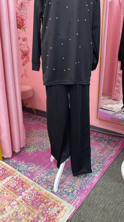 Turkish Style Pearl Deatiled Co-Ord Set