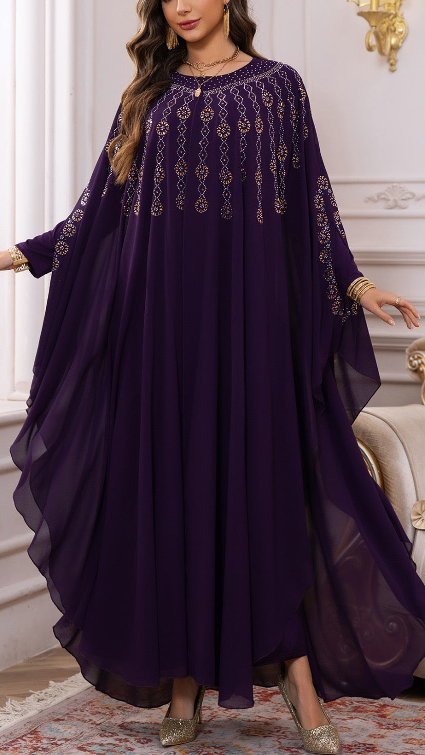 Dubai Style Embellished Caftan Dress