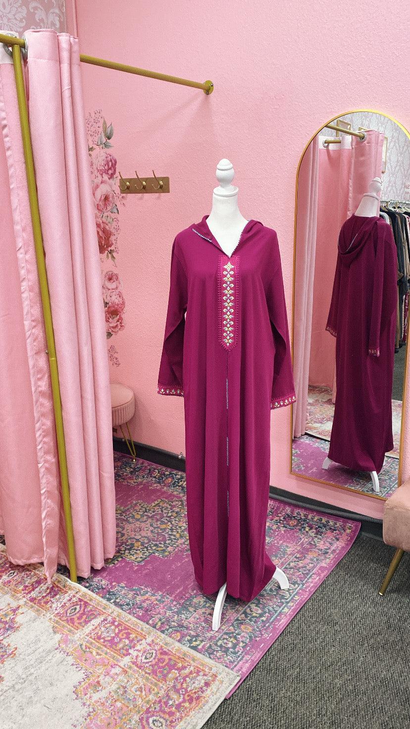 Traditional Moroccan Embroidered Djellaba