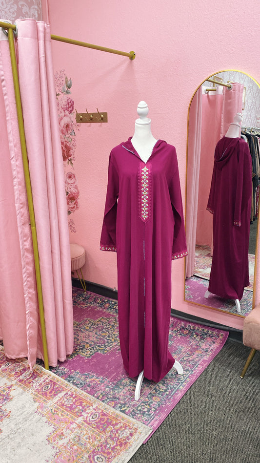 Traditional Moroccan Embroidered Djellaba