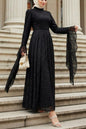 Turkish Lace Black Dress