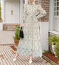 Floral Lace Ruffled Dress(Multi Color)