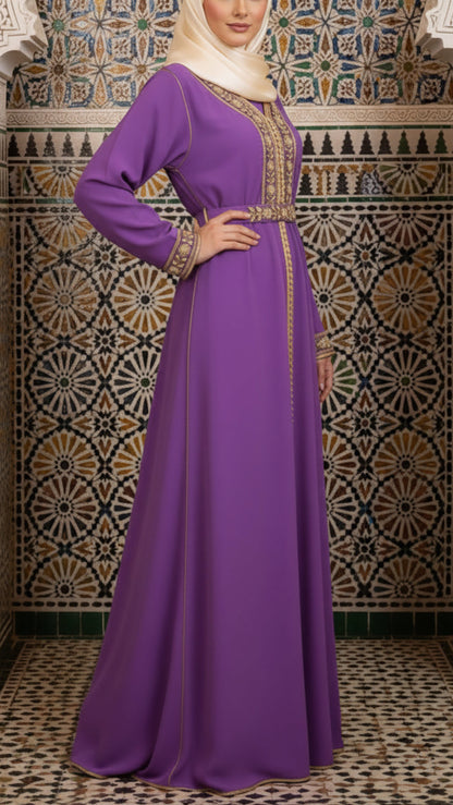 Moroccan Traditional Embellished Caftan