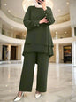 Turkish Style Crepe Tiered Pant Suit(Multi Colors)
