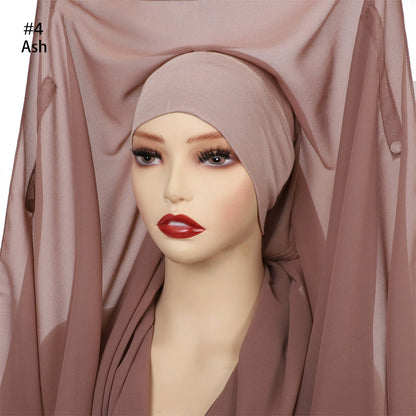 Instant Chiffon Hijab with Built-in Magnets