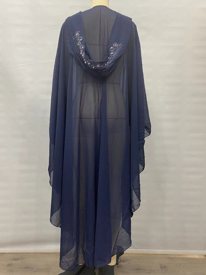 Chiffon Beaded Abaya Cape
