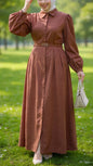 Turkish Style Cotton Brown Dress