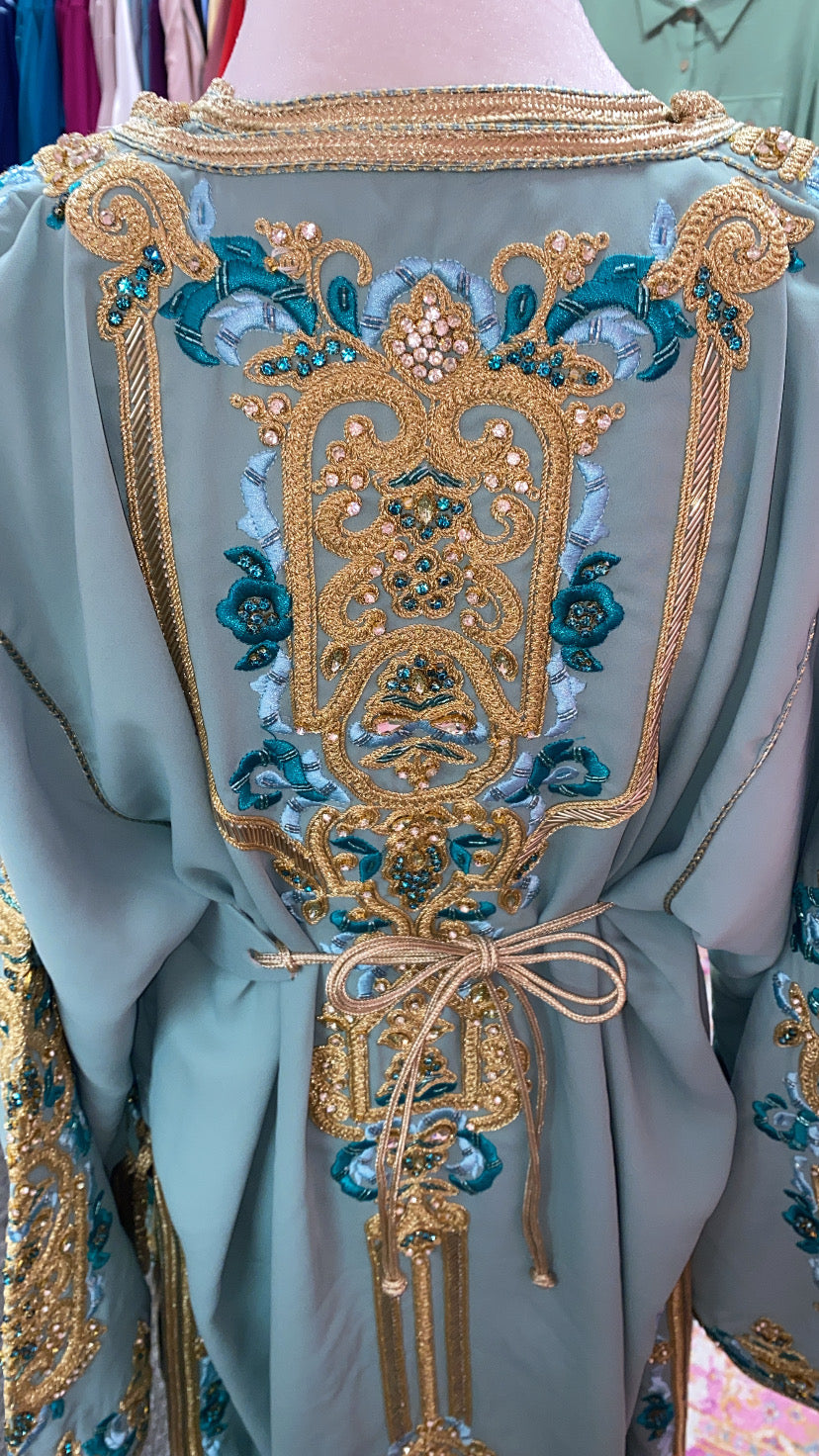 Moroccan Traditional Satin Lined Kimono Caftan