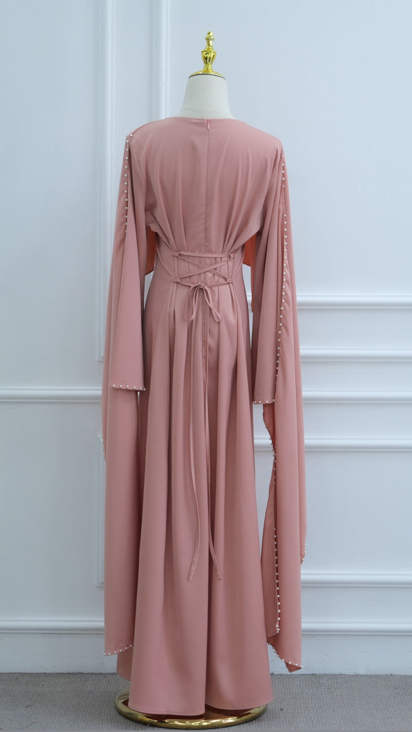 Pearl Lined Abaya Dress