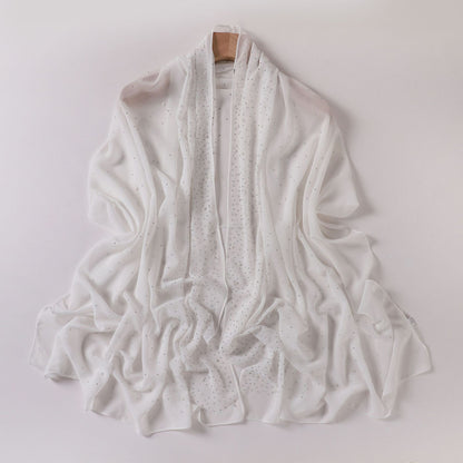 Pearl and Sparkle Detailed Chiffon Hijabs