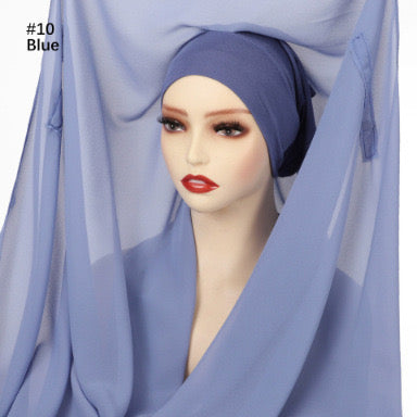 Instant Chiffon Hijab with Built-in Magnets