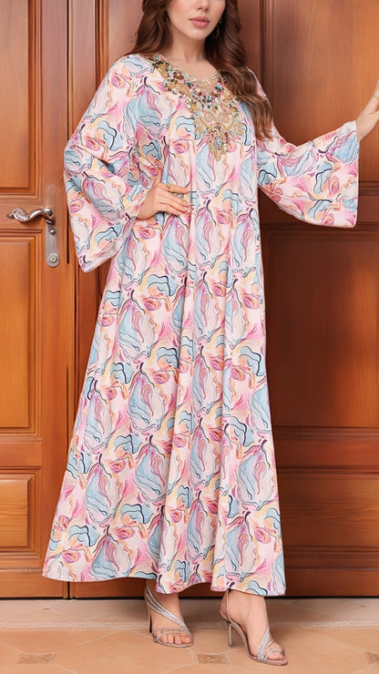 Sequined Caftan Dress