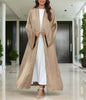 Elegant Satin Open Abaya with Pockets(Multi Colors)