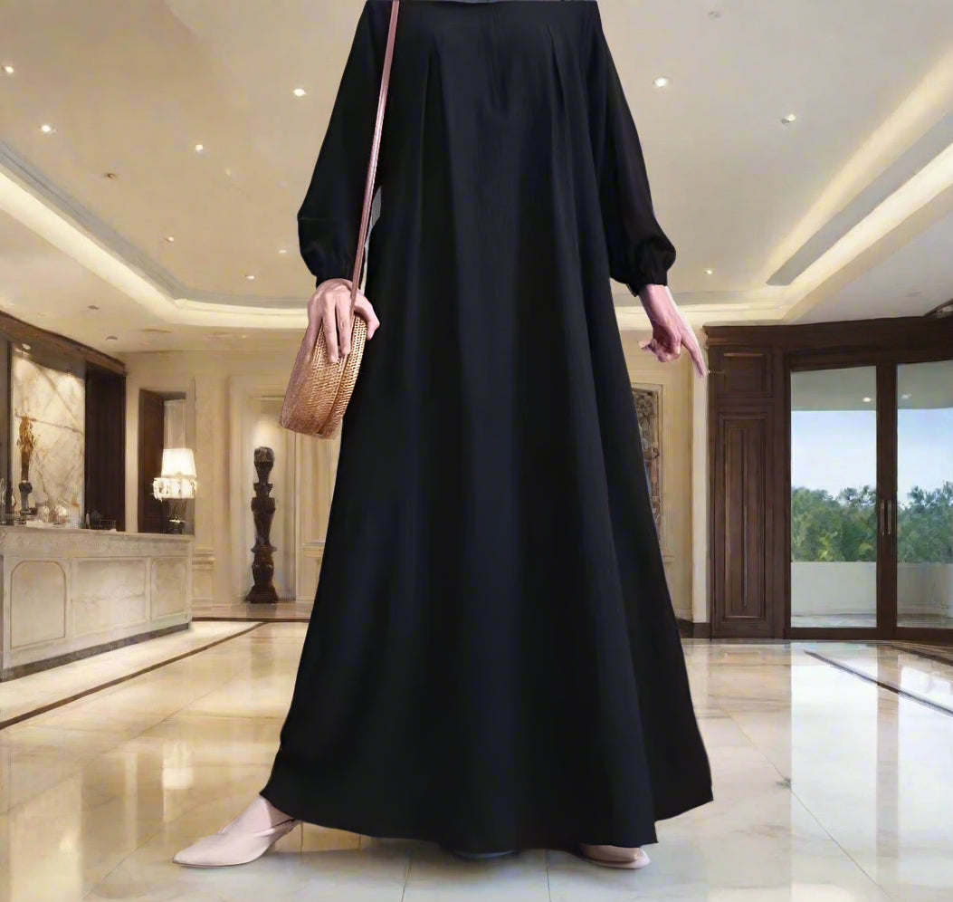 Brown Abaya Dress with Front Zipper(Multi Colors)