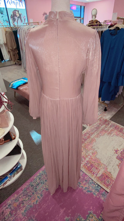 Elegant Turkish Satin Chiffon Gown