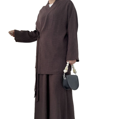 Belted Side Tie Style Skirt Set