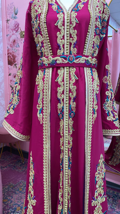 Moroccan Traditional Satin Lined Kimono Caftan