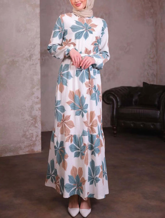 Turkish Leaf Pattern Dress
