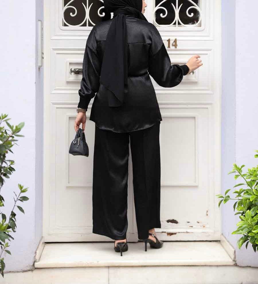 Turkish Satin Pant Suit Set