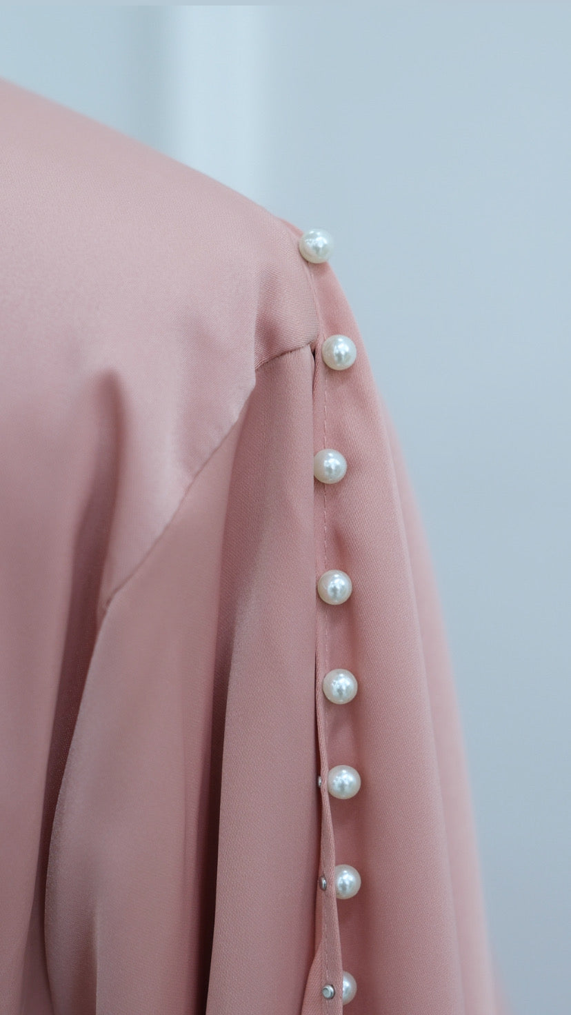 Pearl Lined Abaya Dress
